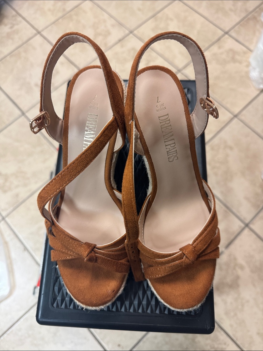 Dream Paris Brown Wedges